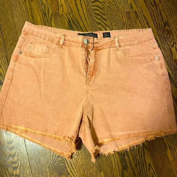 City Chic Shorts Chic Denim Muted Rust Colored Jean Shorts Poshmark